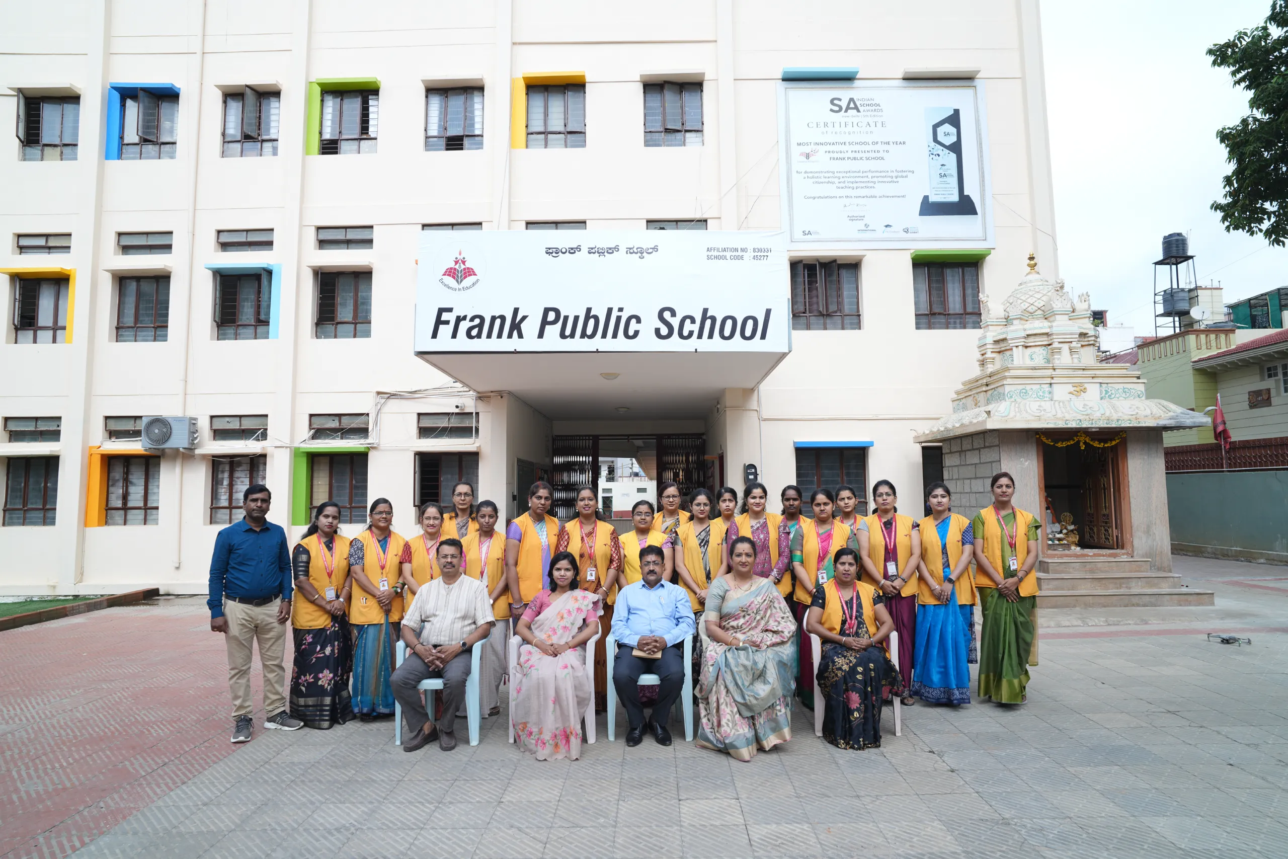 Frank Public School Building and Staff