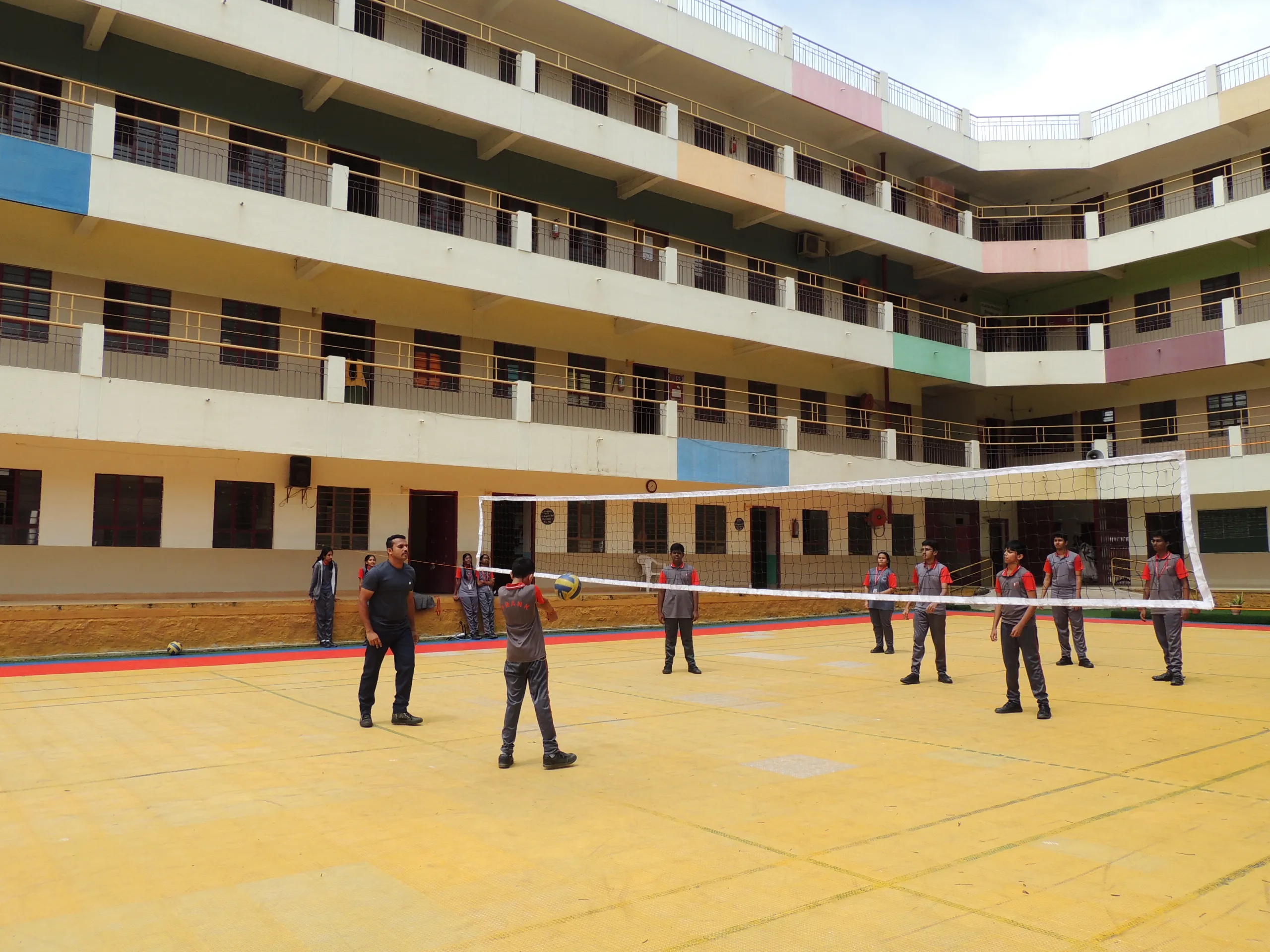 Frank Public School Students Playing Sports